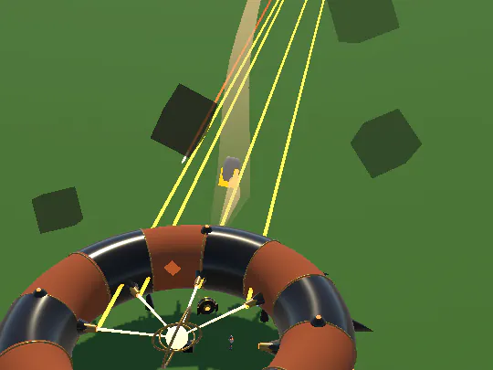 The Donut Dreadnought firing its rim emitters downrange