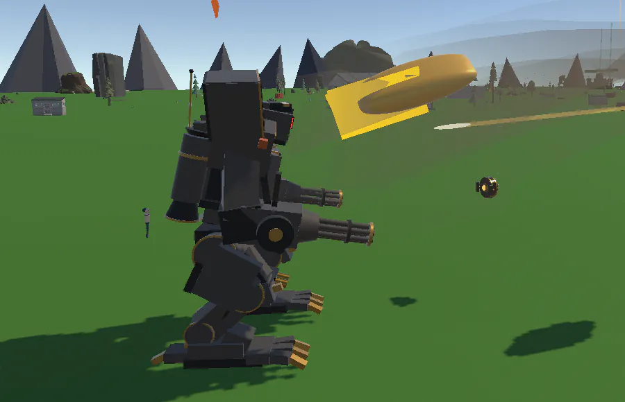 In-engine frame: the Missile Bot firing