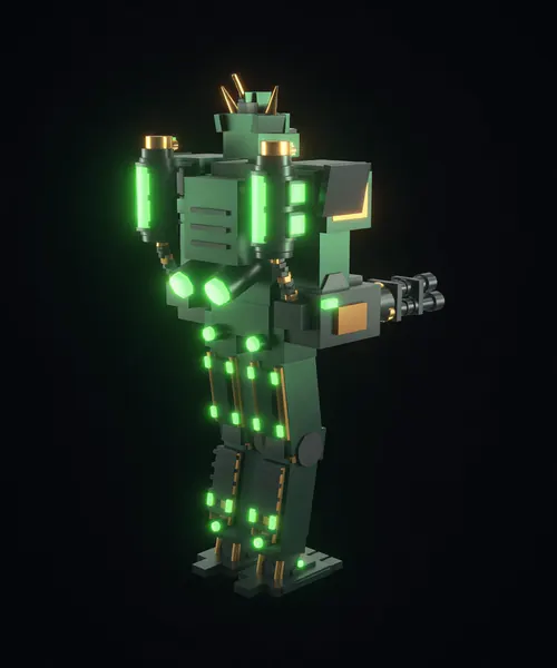 Giant Robot, hangar portrait