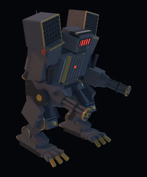 Missile Bot, hangar portrait