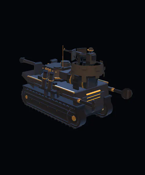 Robo Tank, hangar portrait